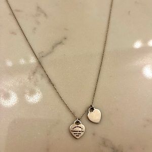 tiffany & co. double heart tag pendant necklace